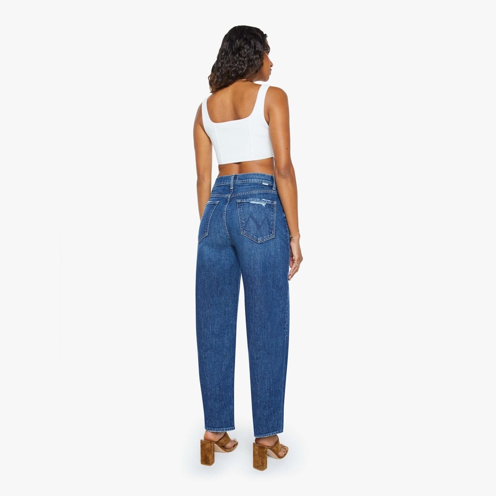 Mother denim fangirl flood High-waisted jeans wide barrel leg size 27 - Picture 3 of 16